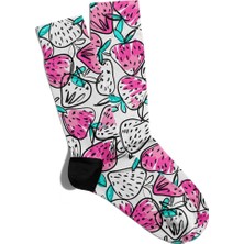 Eğlenceli Çorap Unisex  Çilek Popart Summer Baskılı Çorap