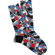 Eğlenceli Çorap Unisex  Renkli Geometrik Baskılı Çorap