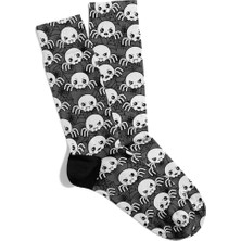 Eğlenceli Çorap Unisex Yavru Örümcek Desen Baskılı Çorap