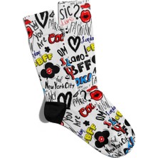 Eğlenceli Çorap Unisex Ny Btf City  Baskılı Çorap