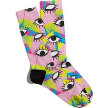 Eğlenceli Çorap Unisex  Cekici Gözler Baskılı Çorap