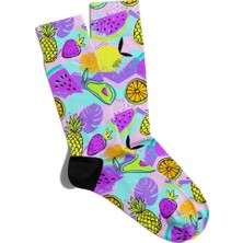 Eğlenceli Çorap Unisex Tropikal Meyve Summer Baskılı Çorap