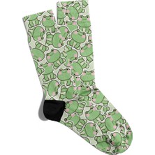 Eğlenceli Çorap Unisex Tatlı Yavru Kurbağalar Baskılı Çorap