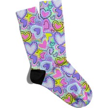 Eğlenceli Çorap Unisex  Popart Love Ask Baskılı Çorap