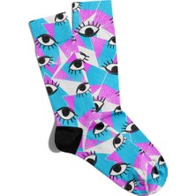 Eğlenceli Çorap Unisex Sun Shine Eyes Baskılı Çorap