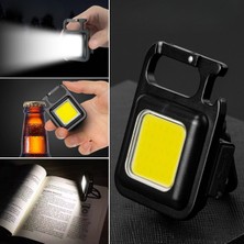 My Best Store Anahtarlıklı, Açacaklı,güçlü Mıknatıslı 3 Farklı LED Modlu Mini Boy Asılabilen LED Kamp