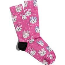 Eğlenceli Çorap Unisex  Kitten Cat K  Baskılı Çorap