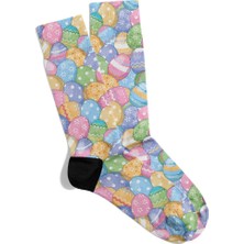 Eğlenceli Çorap Unisex Renkli Yumurtalar Desen Baskılı Çorap