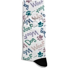 Eğlenceli Çorap  Unisex Dog Wooof Desen Baskılı Çorap