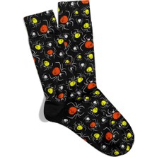 Eğlenceli Çorap  Unisex Hllween Renkli Spx Desen Baskılı Çorap