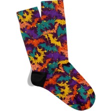 Eğlenceli Çorap  Unisex Animal Yarasa Desen Halloween Baskılı Çorap