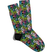 Eğlenceli Çorap Unisex Halloween Desen Baskılı Çorap