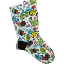 Eğlenceli Çorap Unisex Some Fun Cool Popart Baskılı Çorap
