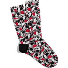 Eğlenceli Çorap  Unisex  Happy New Year Sprz  Dog Desen Baskılı Çorap