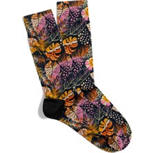 Eğlenceli Çorap Unisex Flower Summer Desen Baskılı Çorap