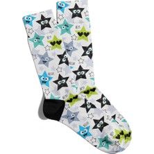 Eğlenceli Çorap Unisex  Cool Star Baskılı Çorap