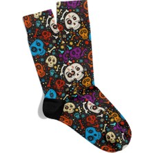 Eğlenceli Çorap Unisex Skull Halloween Desen Baskılı Çorap