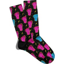 Eğlenceli Çorap Unisex  Yxs Blue  Baskılı Çorap