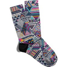Eğlenceli Çorap Unisex Yaz Modası Etnik Desen Baskılı Çorap