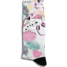 Eğlenceli Çorap Unisex  Cute Unicorn Baskılı Çorap