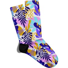 Eğlenceli Çorap Unisex  Yaz Esintisi Çicek Baskılı Çorap