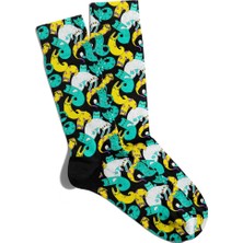 Eğlenceli Çorap Unisex  Renkli Hayvanlar Baskılı Çorap