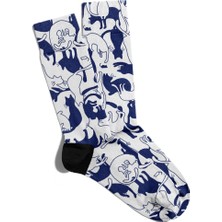 Eğlenceli Çorap Unisex  City Cat Kedi Baskılı Çorap