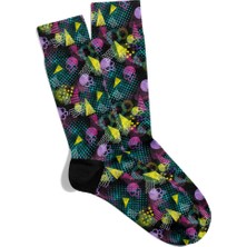Eğlenceli Çorap Unisex Etnik Skull Kuru Kafa Desen Baskılı Çorap