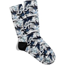 Eğlenceli Çorap Unisex Sevimli Balık Desen Baskılı Çorap
