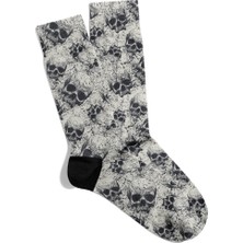 Eğlenceli Çorap Unisex Skull Halloween Desen Baskılı Çorap