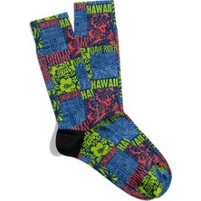 Eğlenceli Çorap  Unisex North Shore Hawaii Desen Baskılı Çorap