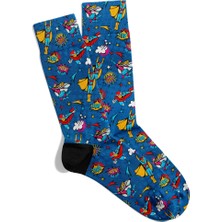 Eğlenceli Çorap Unisex Bamm Pow Popart Desen Baskılı Çorap