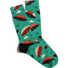 Eğlenceli Çorap Unisex  Şemsiye Popart Nw Baskılı Çorap