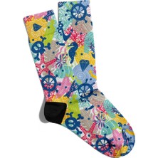 Eğlenceli Çorap Unisex  Sea Skull Xg2 Baskılı Çorap