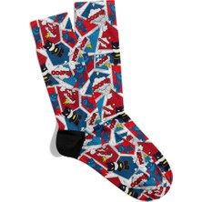 Eğlenceli Çorap Unisex Oppss Poff Popart Baskılı Çorap