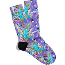 Eğlenceli Çorap  Unisex It's My Live Ny Desen Baskılı Çorap