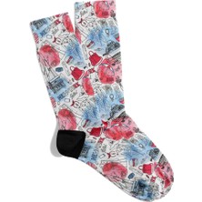 Eğlenceli Çorap  Unisex Hello New York Baskılı Çorap