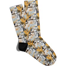 Eğlenceli Çorap Unisex  Heykel Mtl Popart Baskılı Çorap