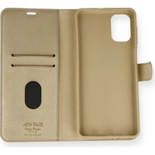 Esranın Dünyası Newface Samsung Galaxy M51 Trend S Plus Kapaklı Kılıf - Gold RSMRK34-ESRDNS