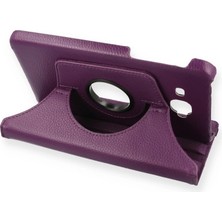 Galaxy T280 Tab A 7 Kılıf 360 Tablet Deri Kılıf - Mürdüm