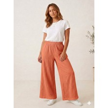 Müslin %100 Pamuk Cep Detaylı Pantolon