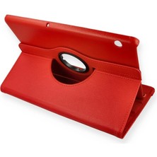 Mediapad T5 10 Kılıf 360 Tablet Deri Kılıf - Kırmızı