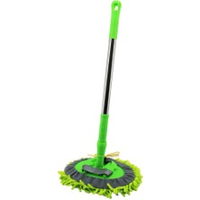 Esranın Dünyası 25CM - Oval   Makarna  Mop Renkli Mikrofiber  180° Hareketli - Uzayan Metal Saplı= 54--90CM (48