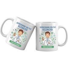 Liya Gift Collection Eczacı Temalı Kişiye Özel Kupa Bardak – Isim Yazılı Eczacı Meslek Kupası Eczacı Hediyesi