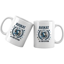 Liya Gift Collection Kişiye Özel Avukat Meslek Kupası – Isim Yazılı Hukuk Temalı Avukat Kupa Bardak