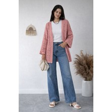 Noa Noa Ponponlu Ajurlu Standart Beden Kadın Hırka