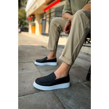 Roof Atelier Erkek Siyah Beyaz Loafer Ayakkabı - 421 - Cbt Bandera
