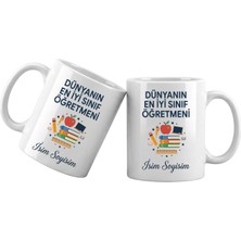 Liya Gift Collection Sınıf Öğretmeni Temalı Kişiye Özel Kupa Bardak – Isim Yazılı Öğretmen Meslek Kupası