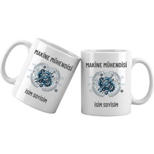 Liya Gift Collection Kişiye Özel Makine Mühendisi Meslek Kupası – Isim Yazılı Mühendis Temalı Kupa Bardak