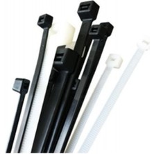 CTR Ticaret 3.6 x 250 mm Kablo Bağı (Cırt Kelepçe) - 100 Adet Paket - Siyah / Beyaz Renk Seçeneği